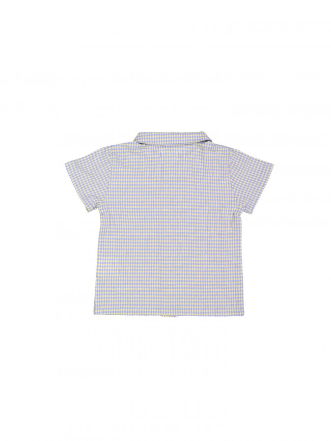 chemise mini vichy bleu