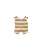 poupée salopet rib stripe chameau