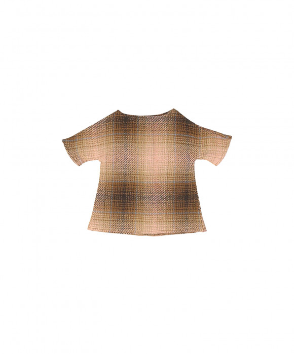 robe de poupée carreaux marron