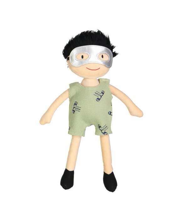 salopette de poupée gaufre à l'aise pistachio