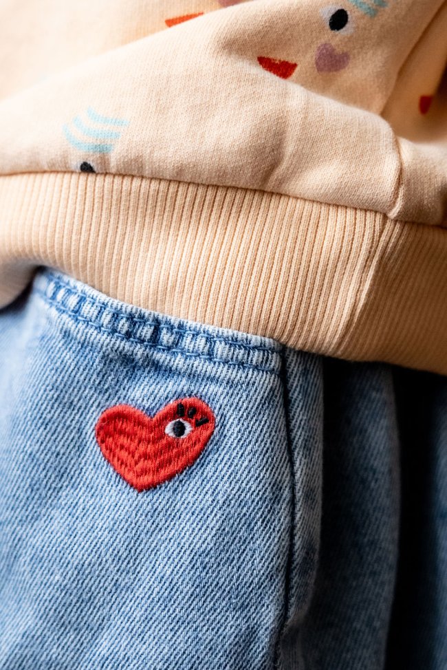 Jupe jeans paperbag snow bleach