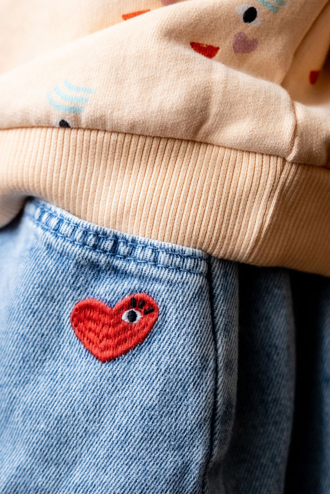 Jupe jeans paperbag snow bleach