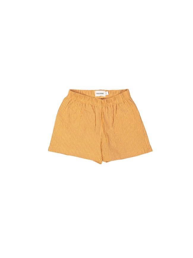 Short rayée orange