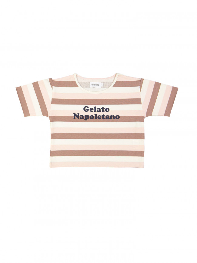 t-shirt rayures gelato écru