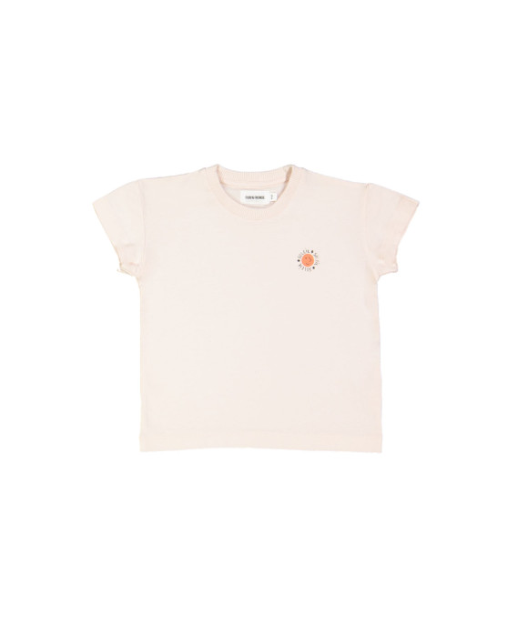 T-shirt soleil rose clair