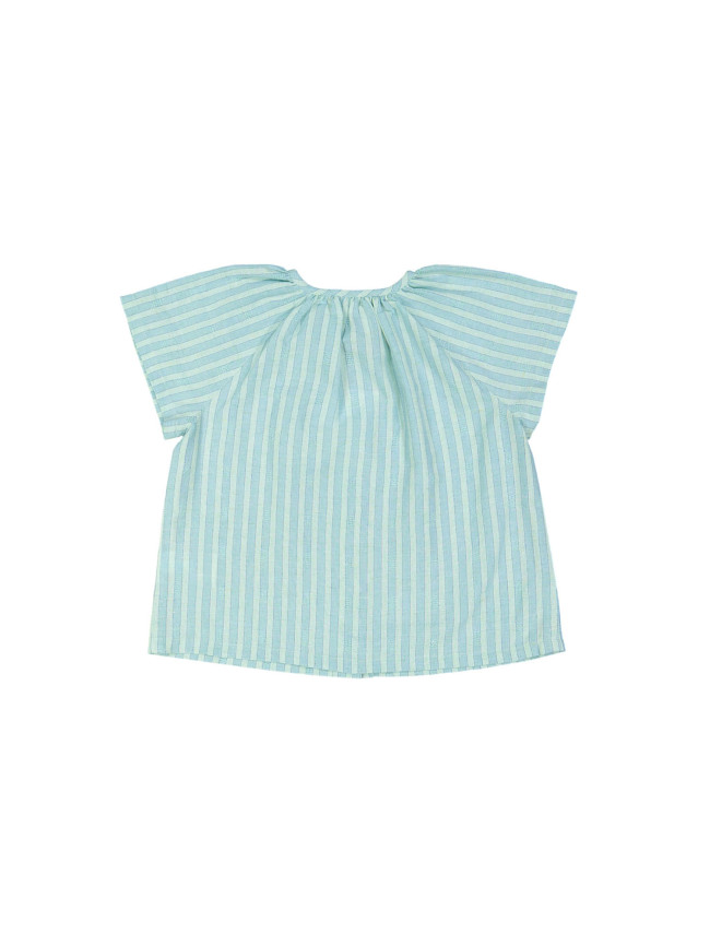 blouse rayée verte