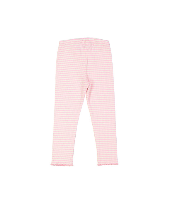 legging rib rayé rose vif