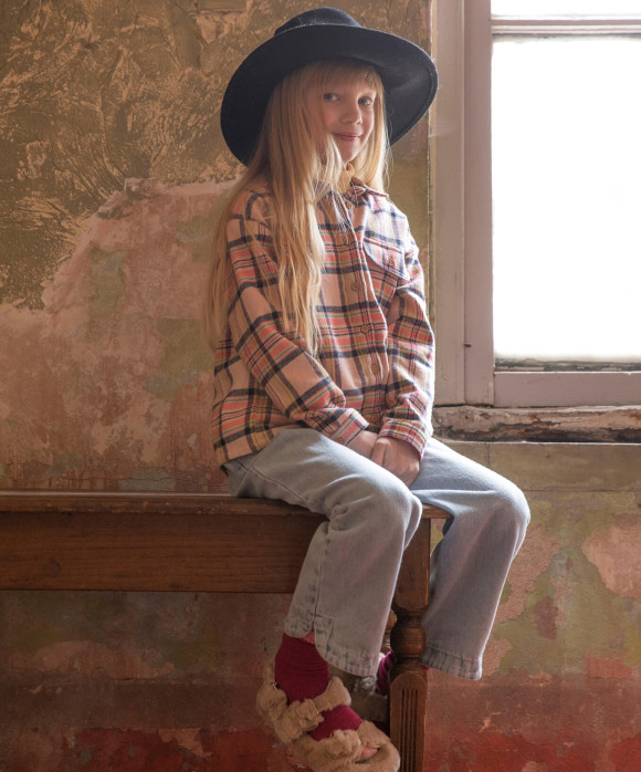 chemise carreaux rose