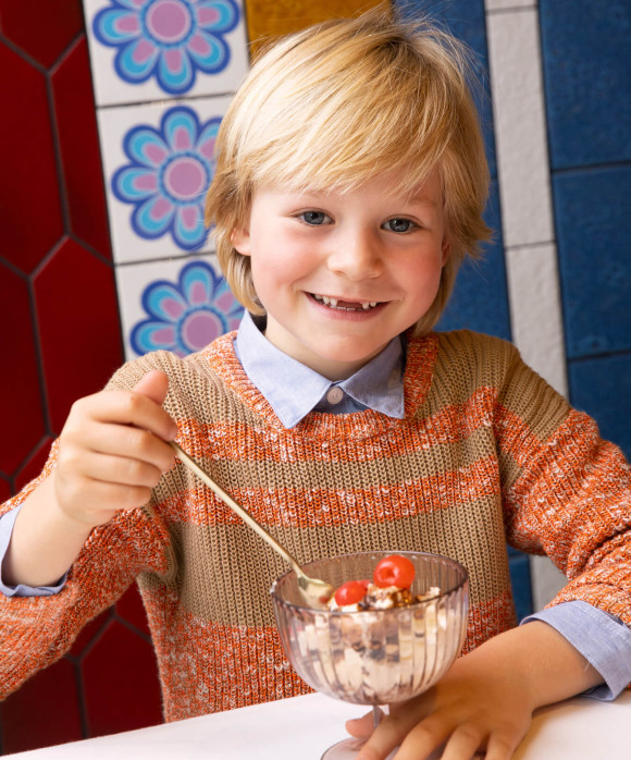 pull mélange orange