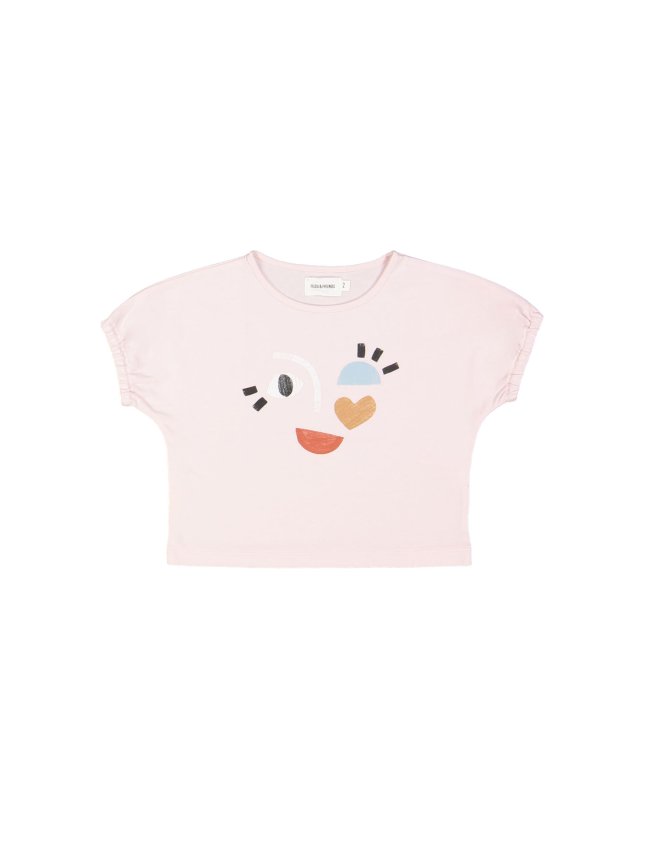 T-shirt fille rose clair