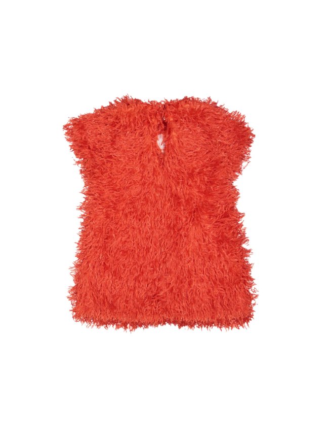 Robe plume rouge