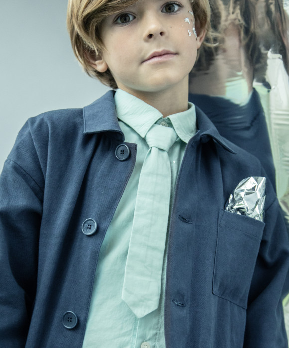 Chemise avec cravate glacier