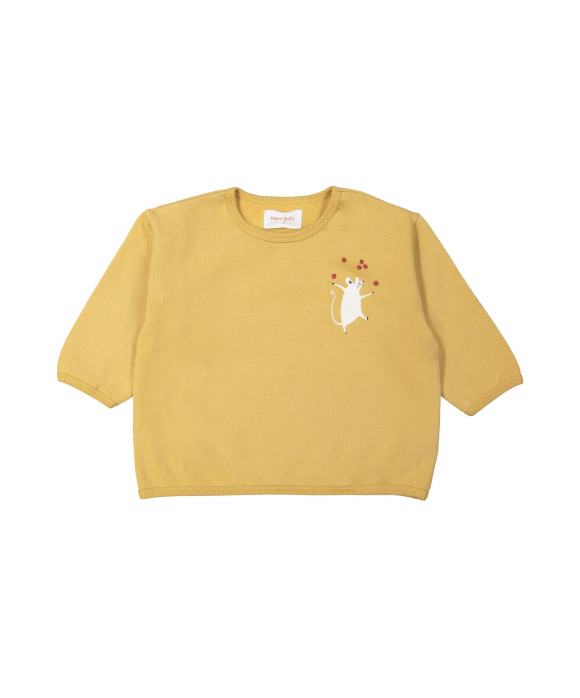 Sweater souris moutarde