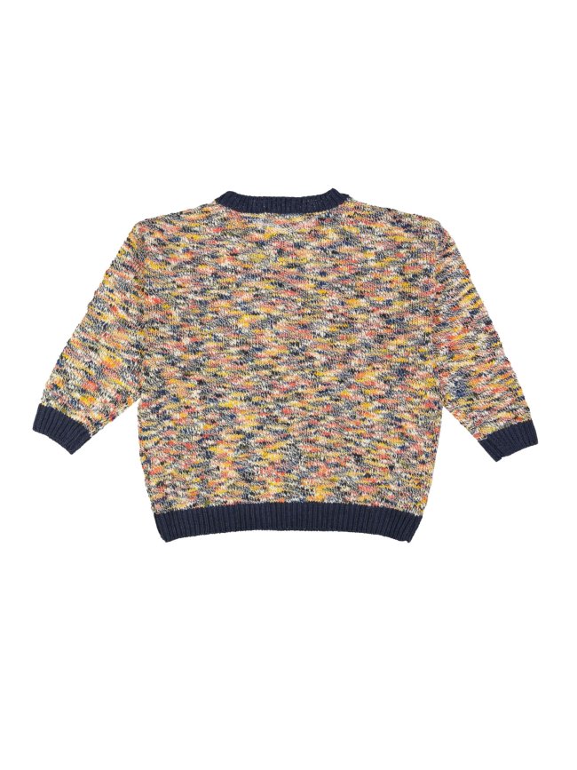 Pull multicolore bleu foncé