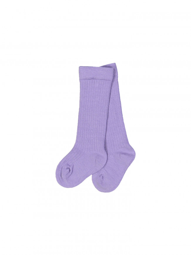 chaussettes genoux uni lavande