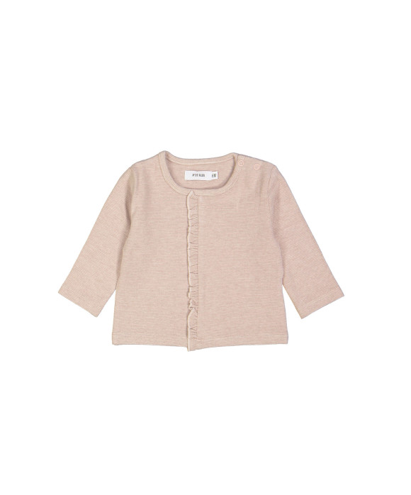 t-shirt mini frul rayure rose