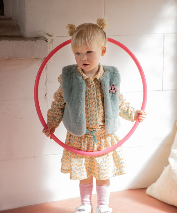 chemisier fans beige