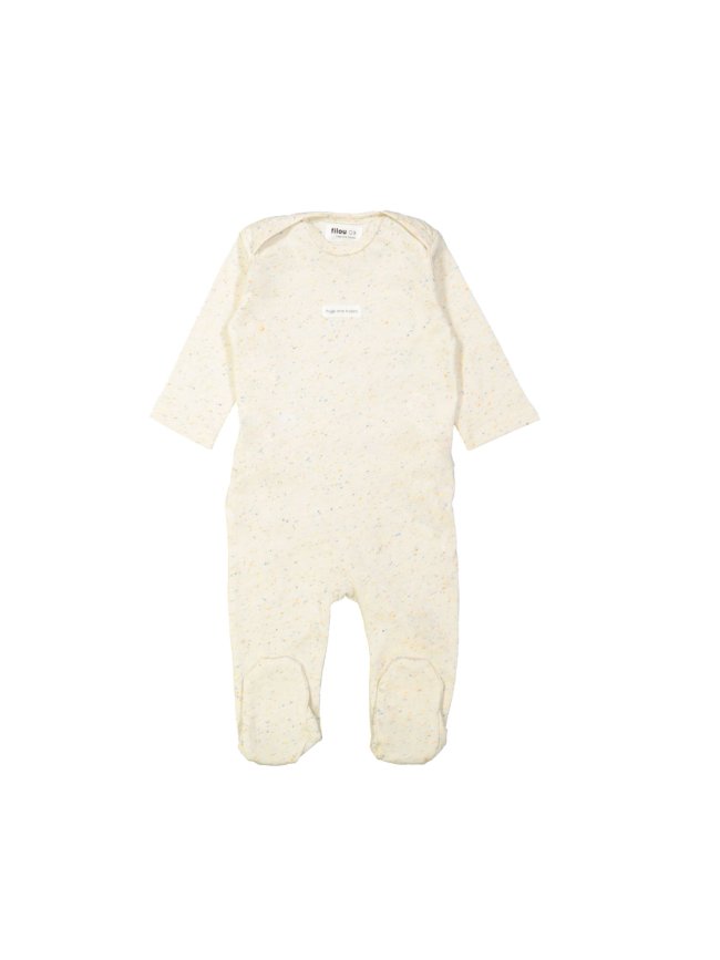 Pyjama moucheté câlins et bisous écru