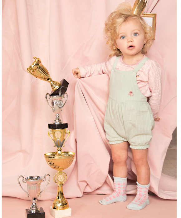 t-shirt mini rayé licorne rose