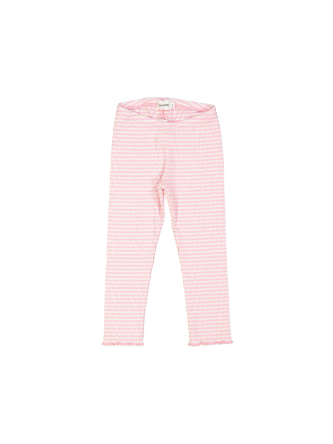 legging rib rayé rose vif