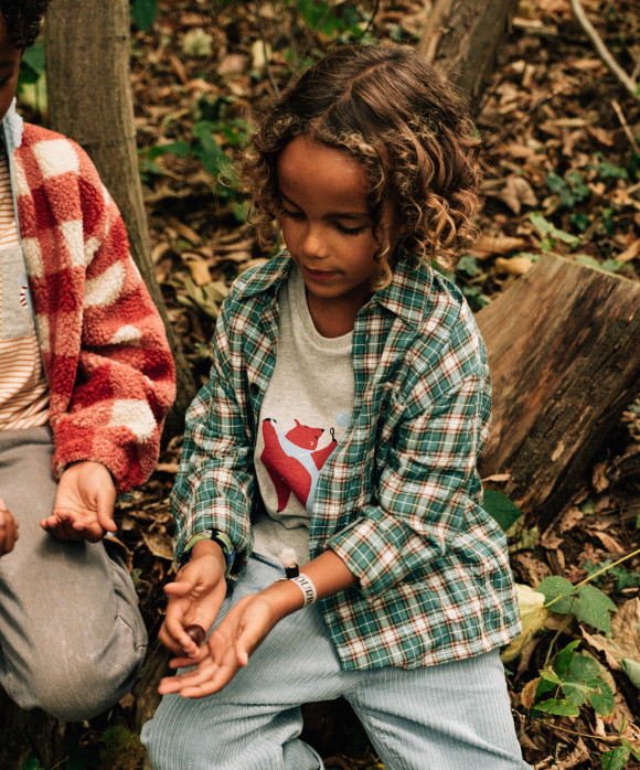 Chemise carreaux verte