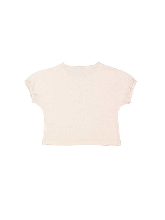 T-shirt ajour rose clair