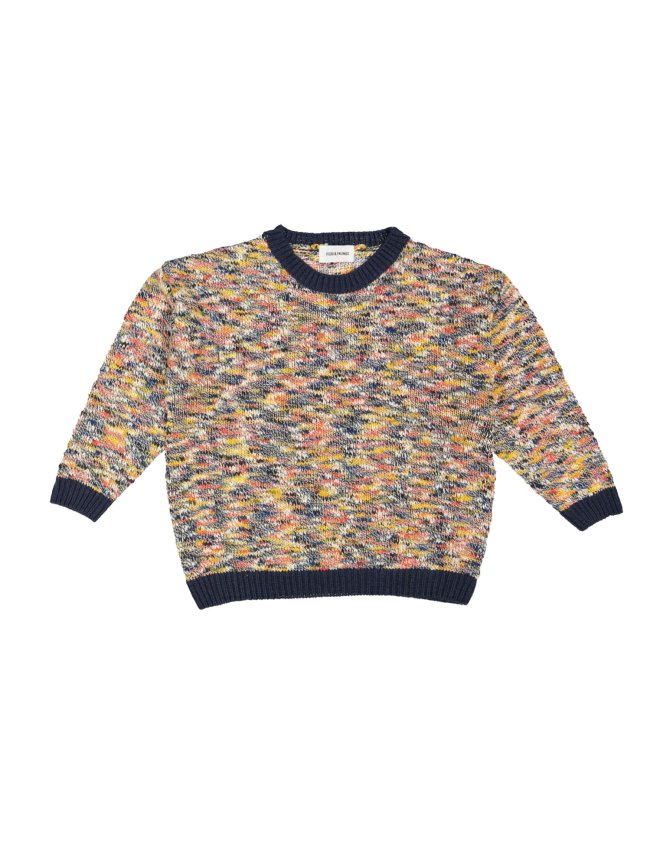 Pull multicolore bleu foncé
