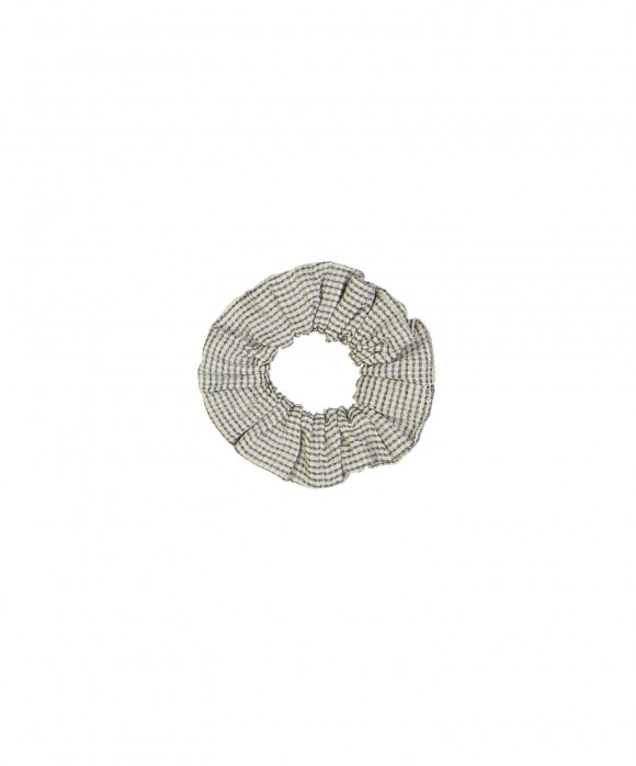 scrunchie carreaux noir