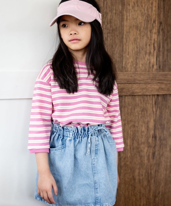Jupe jeans paperbag snow bleach