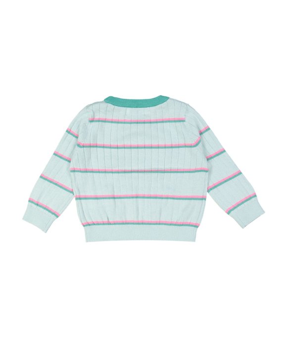 pull mini rayé aqua