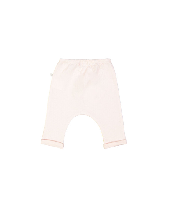 Pantalon ajour rose clair