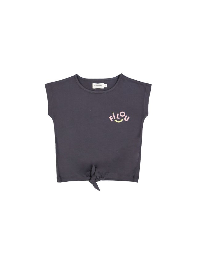 T-shirt noué filou anthracite