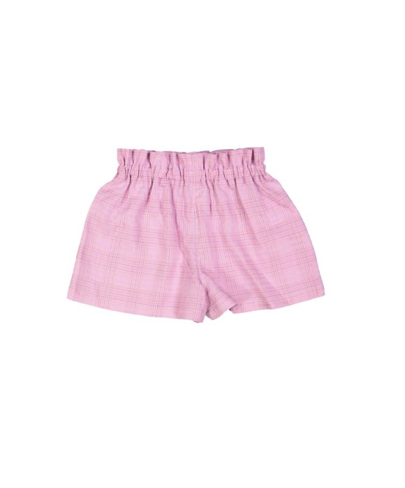 Short carreaux rose