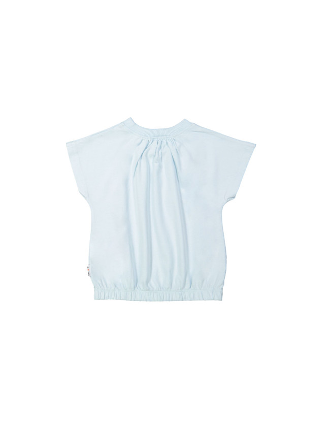 T-shirt froncé bleu clair