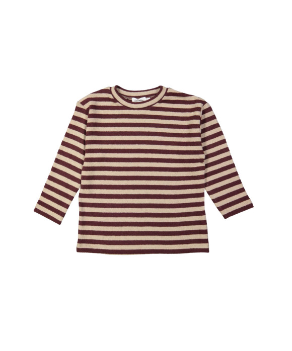 Sweater rayé bordeaux