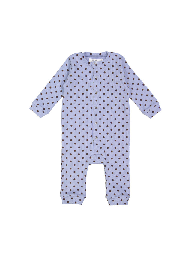 grenouillère rib dots bleu clair