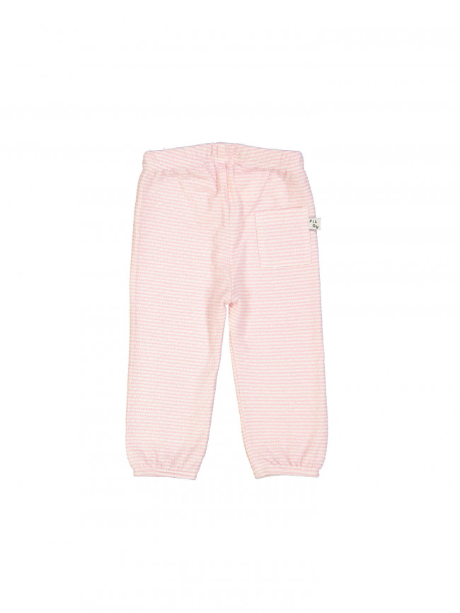 pantalon confortable rayé rose