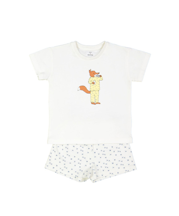 Pyjama brossage de dents écru