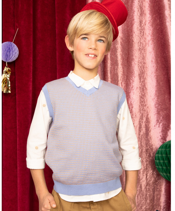 débardeur bleu ciel