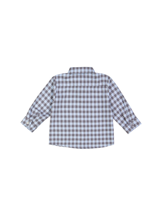 hemd mini ruit lichtblauw