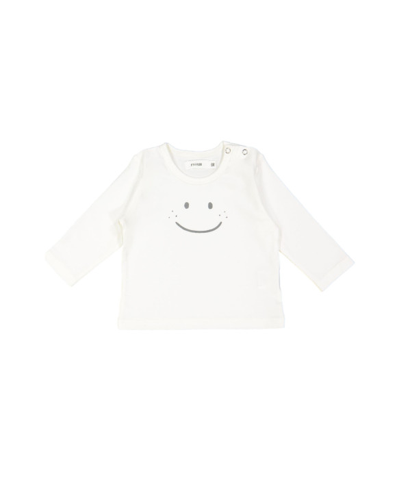 t-shirt visage de bébé écru