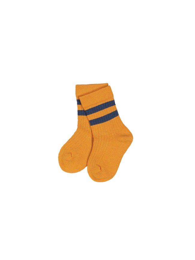 Chaussette rayé orange