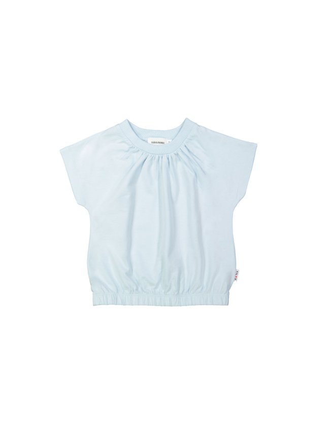 T-shirt froncé bleu clair