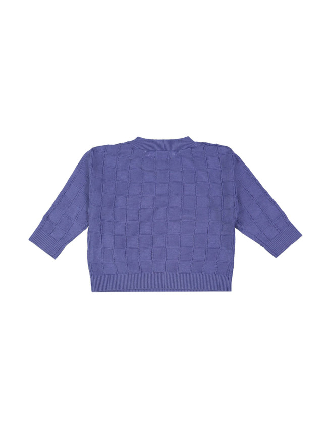 pull mini carreaux bleu