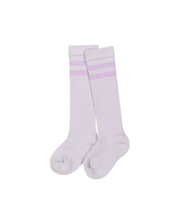 Chaussette rayé lilas