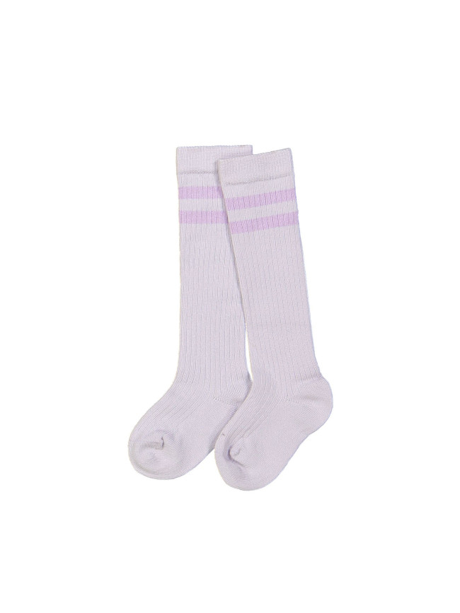 Chaussette rayé lilas