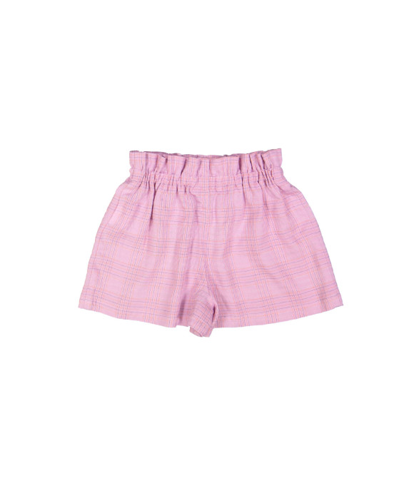 Short carreaux rose