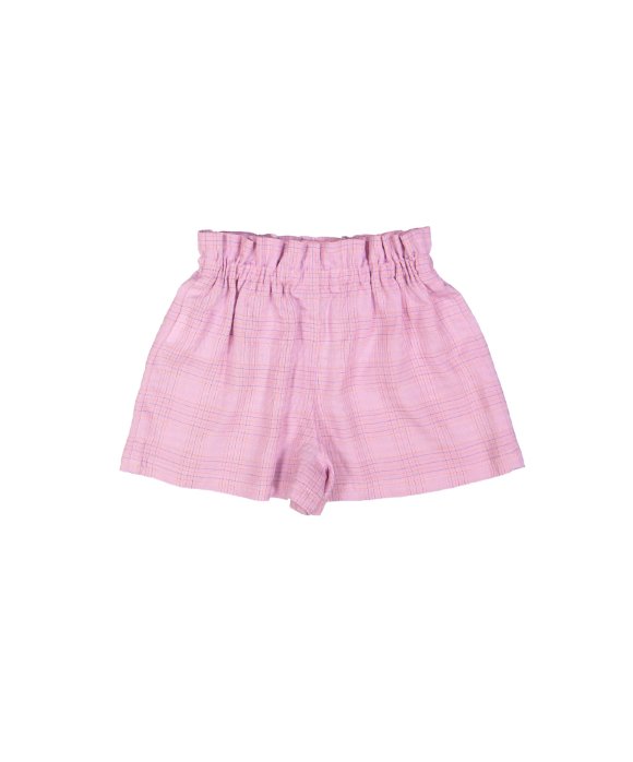 Short carreaux rose