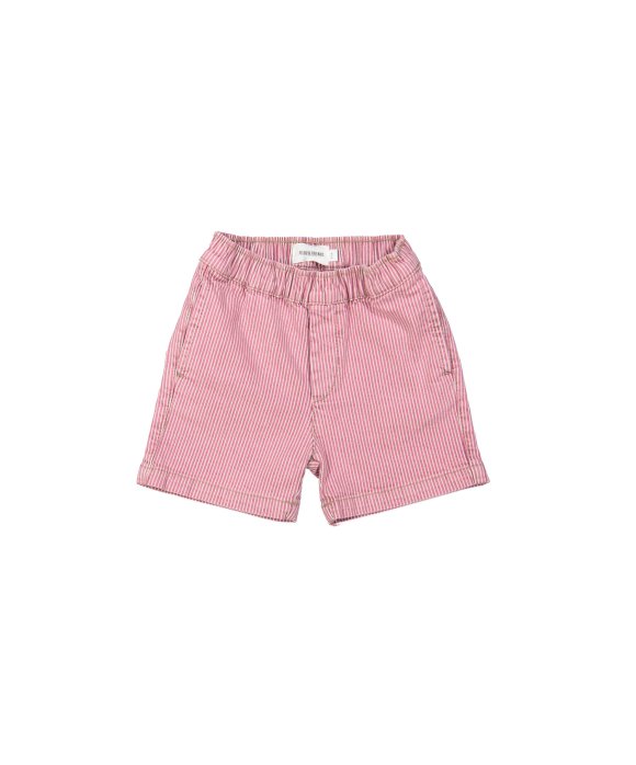 Comfy bermuda jeans rayé rouge