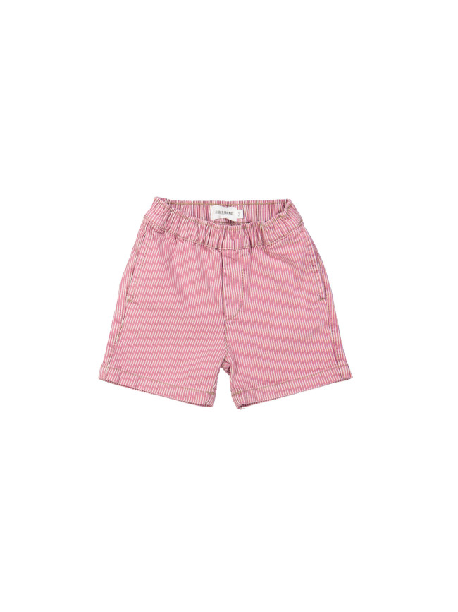 Comfy bermuda jeans rayé rouge